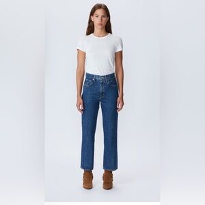 SLVRLAKE Light Blue High-Rise Straight Leg Jeans